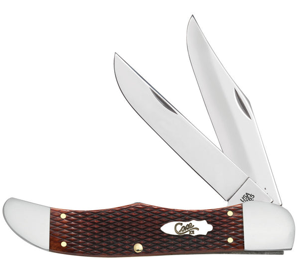 Case Knives Chestnut Checkered Bone Folding Hunter