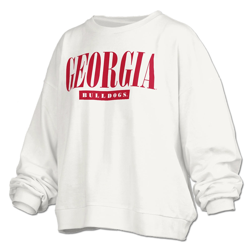 Pressbox Women’s Janise Georgia Bulldogs Fleece Long Sleeve Top