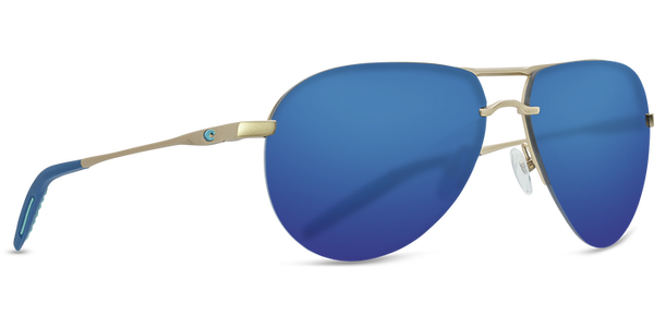 Costa Del Mar Helo Sunglasses – Matte Champagne+Deep Blue/Turquoise/Green Mirror 580P