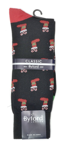 Byford Peruvian Cotton Christmas Stocking Sock/Black #B3124-90