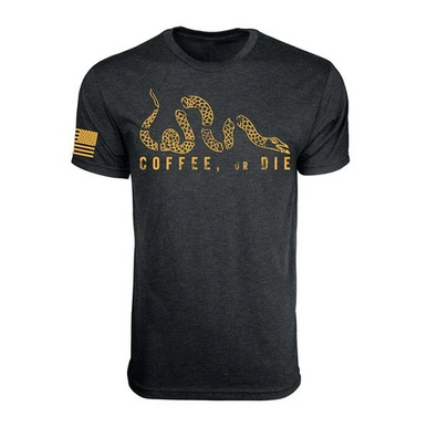 BRCC “Coffee, or Die” T-Shirt – Gold on Black