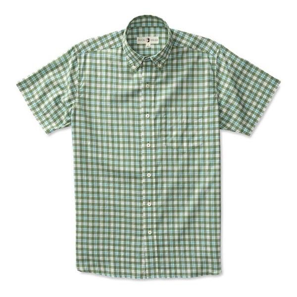 Duck Head Men’s Jarvis Plaid Short Sleeve Shirt / Loden Green